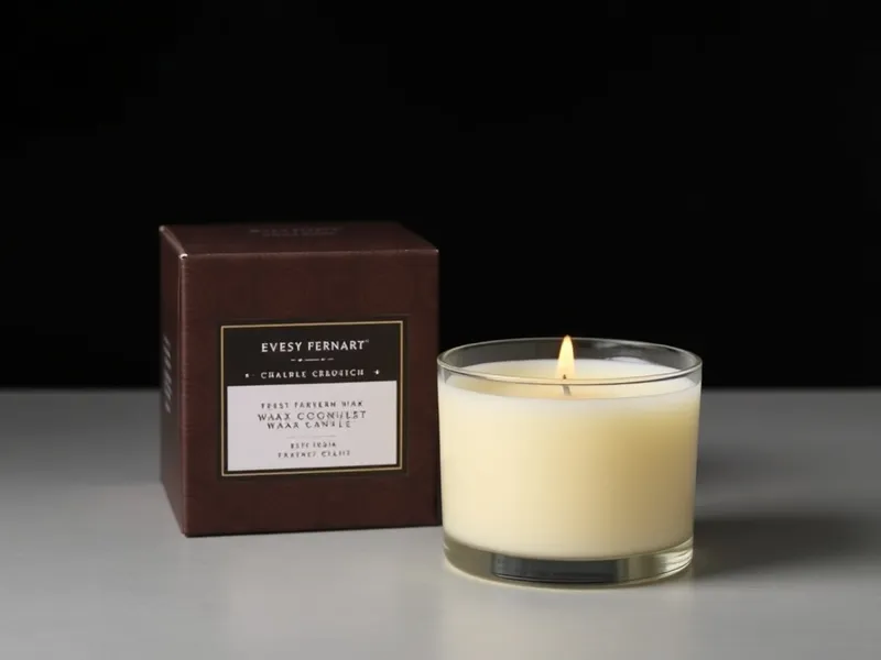 Cire de coco premium translucide, bougie luxe
