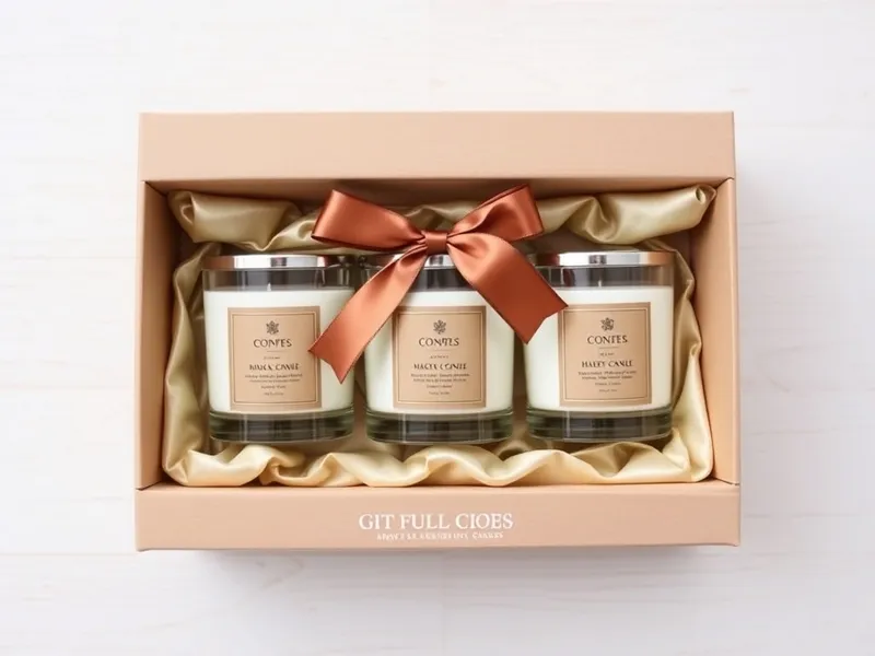 Coffret bougie cadeau set 3 pièces, grossiste packaging