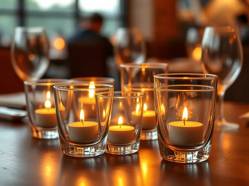 Photophore en verre soufflé recyclé, grossiste déco